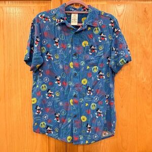 Disney Vacation Club Mickey Mouse Button Up Shirt Men's Camp Shirt